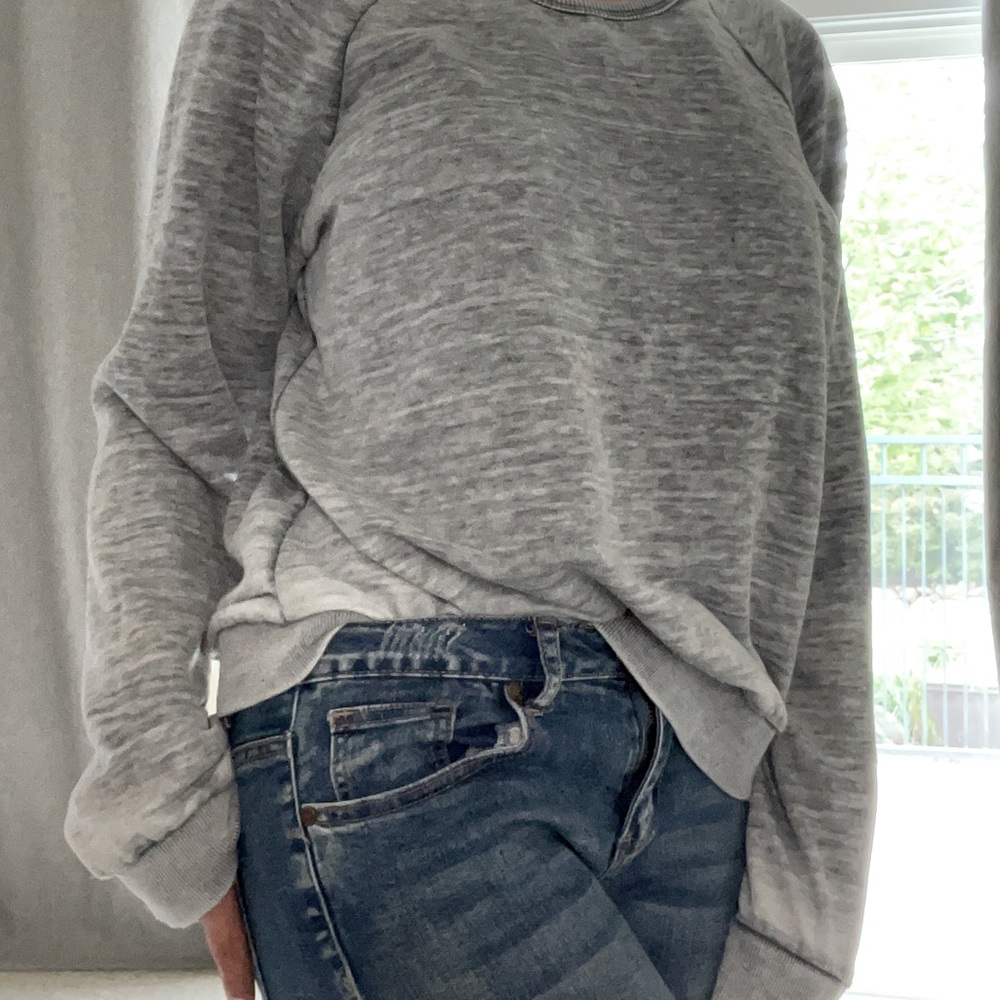Distressed grey sweatshirt